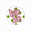 AND-062 Deta Zeta Polka Dot Coaster | 0.25Acrylic Coaster with Clear Bumpers | Case of 4