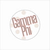 AND-064 Gamma Phi Polka Dot Coaster | 0.25Acrylic Coaster with Clear Bumpers | Case of 4
