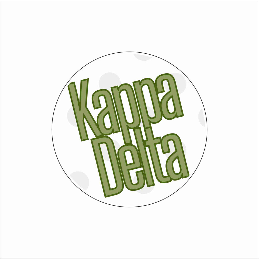AND-065 Kappa Delta Polka Dot Coaster | 0.25Acrylic Coaster with Clear Bumpers | Case of 4