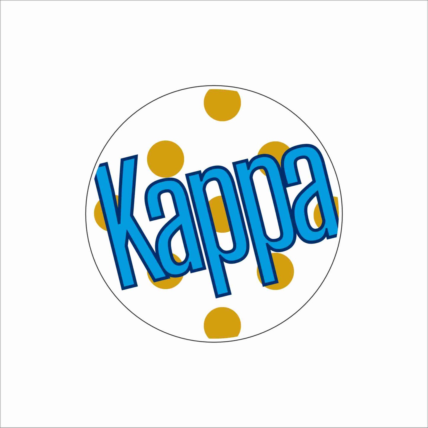 AND-066 Kappa Polka Dot Coaster | 0.25Acrylic Coaster with Clear Bumpers | Case of 4