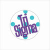 AND-070 Tri Sigma Polka Dot Coaster | 0.25Acrylic Coaster with Clear Bumpers | Case of 4