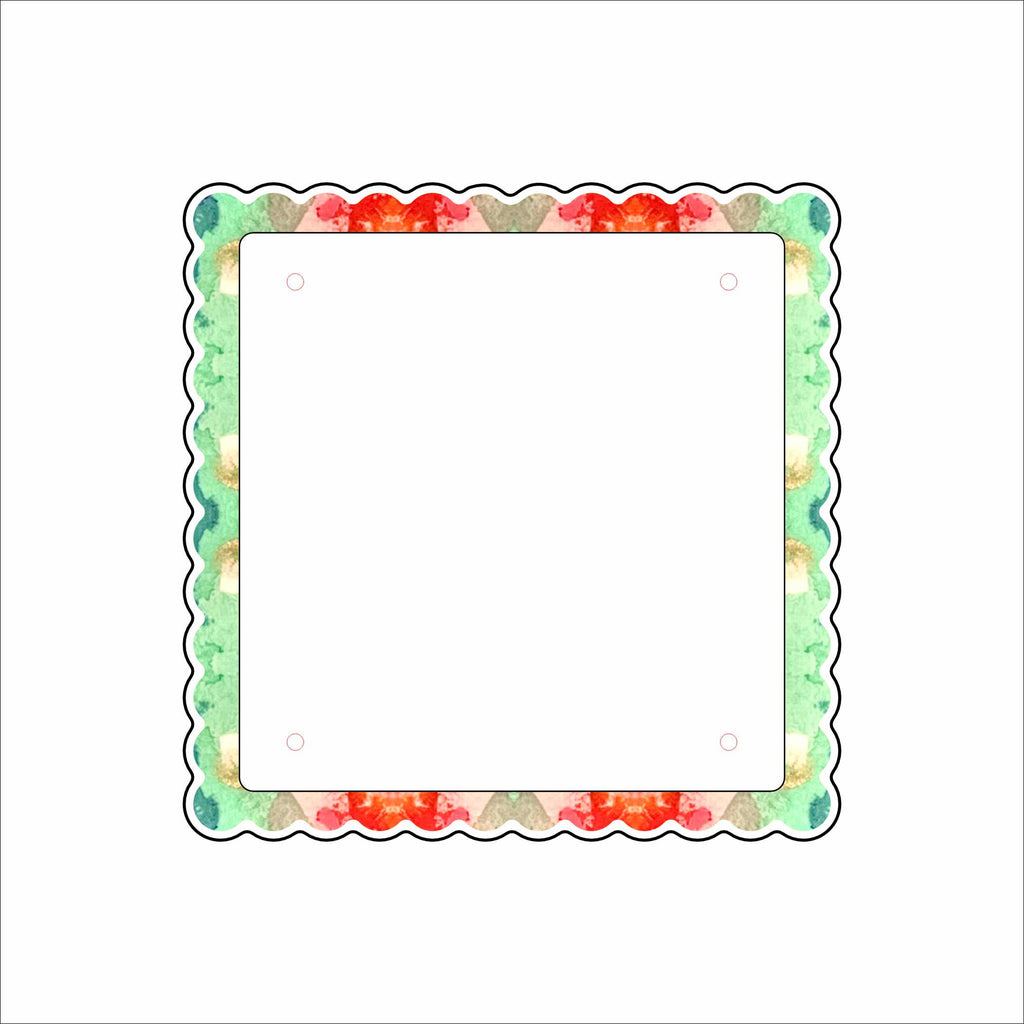 ANT-001 Red & Green Ikat Picture Frame | 0.25Acrylic Picture Frame