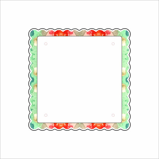 ANT-001 Red & Green Ikat Picture Frame | 0.25Acrylic Picture Frame