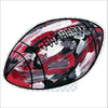 AWA-008 Red & Black Football | 0.75in. Acrylic Cutout | Case Bundle of 25