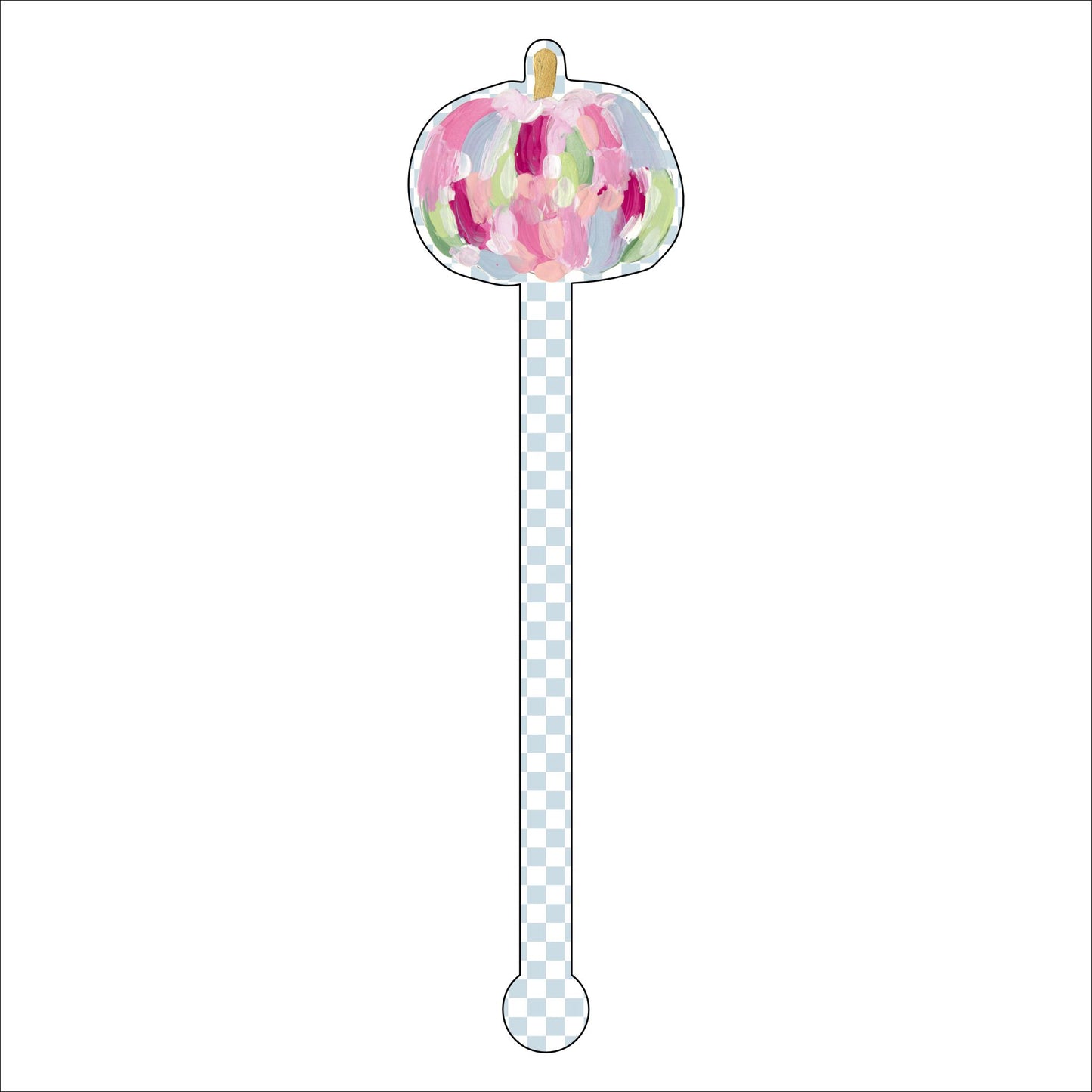 AWA-015 Pastel Pumpkin Drink Stirrers | 0.125in. Acrylic Cutout | Case Bundle of 150