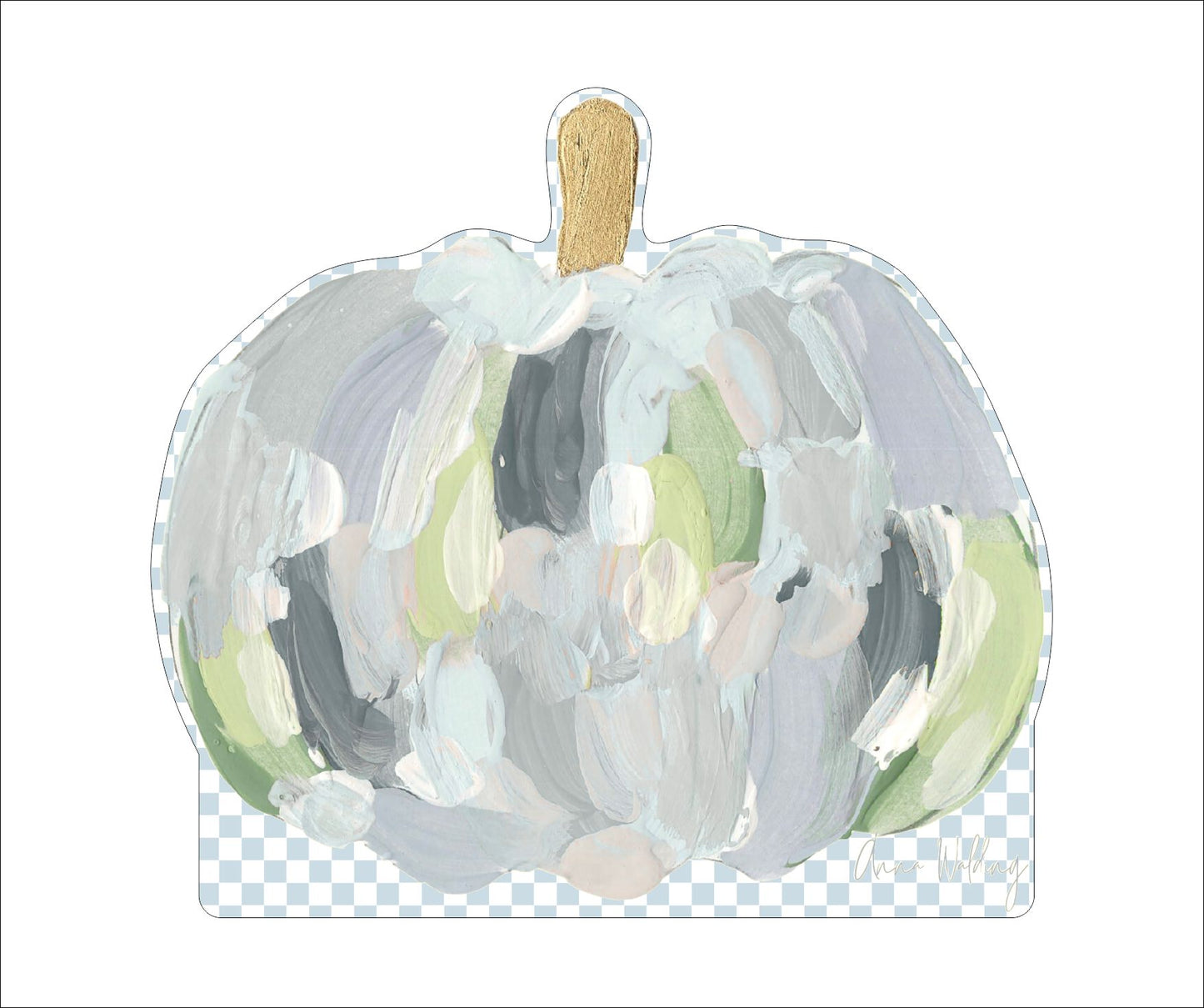 AWA-018 Blue Pumpkin 2 | 0.75in. Acrylic Cutout  |