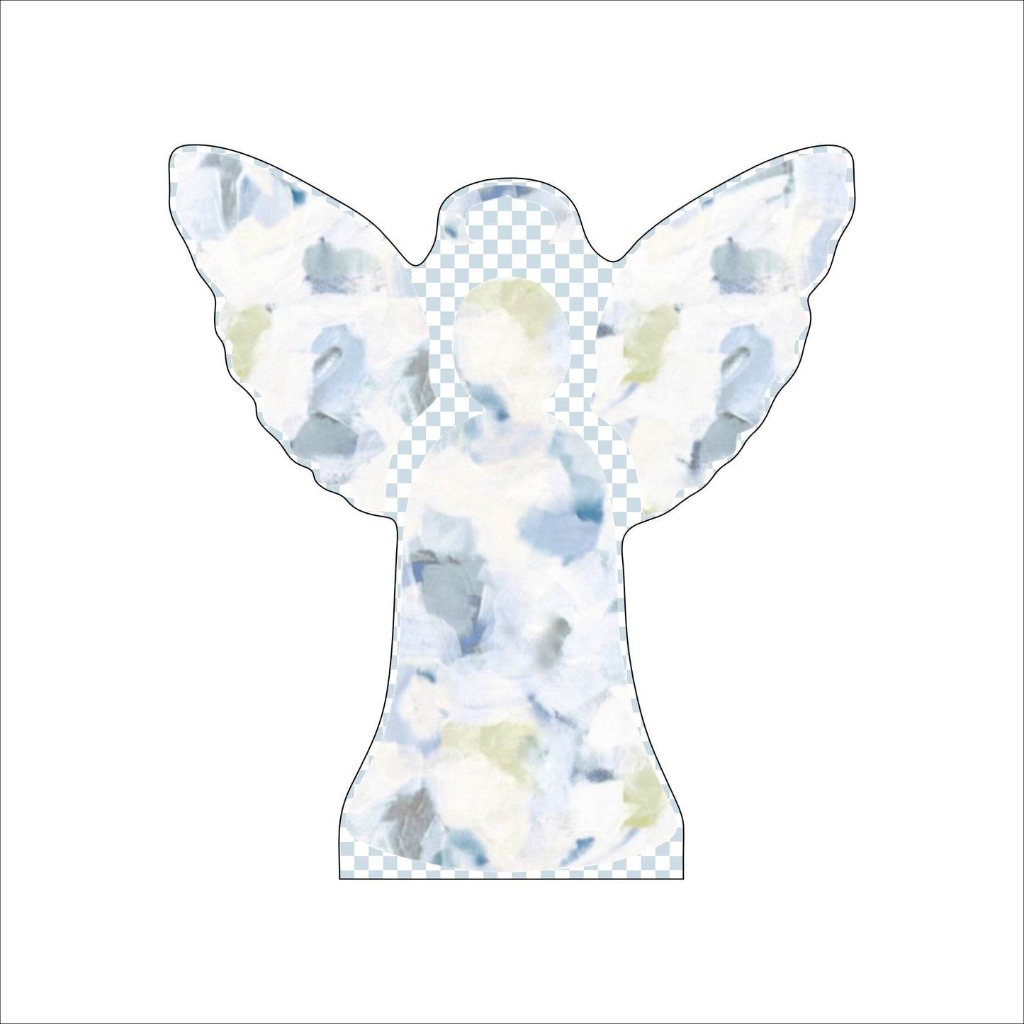 AWA-021 Angel B Cutout | 0.75in. Acrylic Cutout |