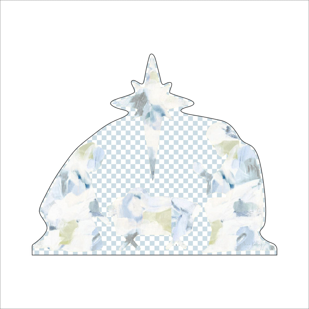 AWA-022 Manger Scene | 0.75in. Acrylic Cutout | Bulk (Sold in batches of 40)