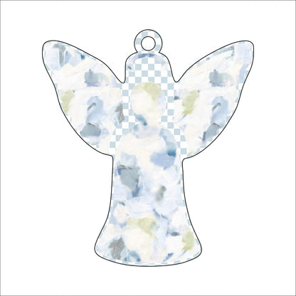AWA-030 Angel B Ornament | 0.25in. Acrylic Ornament |