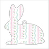AWA-039 Bunny Pink White | 0.25in. Acrylic Ornament |