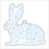 AWA-040 Blue Bow Bunny | 0.25in. Acrylic Ornament | Case Bundle of 25
