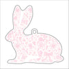 AWA-041 Pink Bow Bunny | 0.25in. Acrylic Ornament |