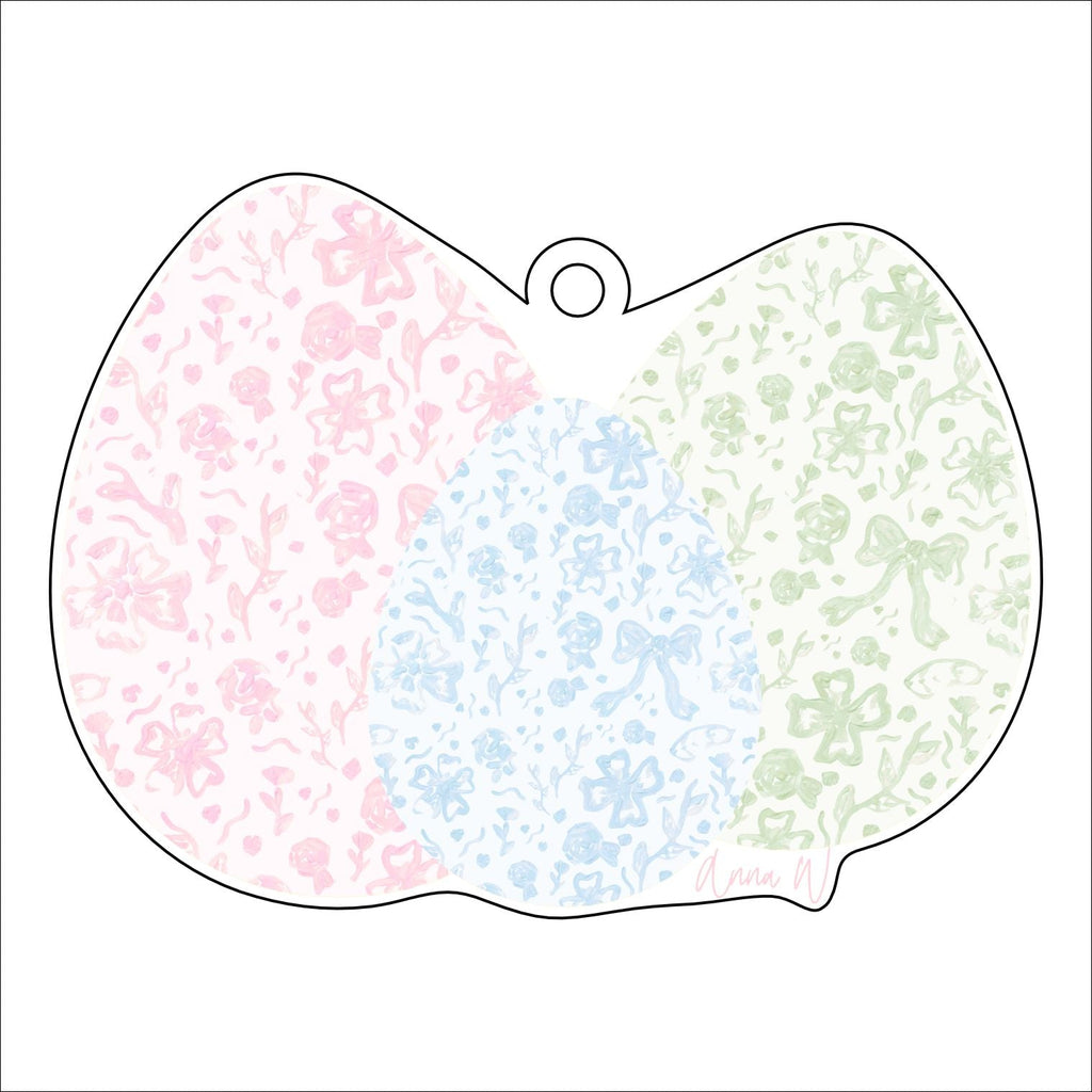 AWA-042 Three Eggs | 0.25in. Acrylic Ornament |