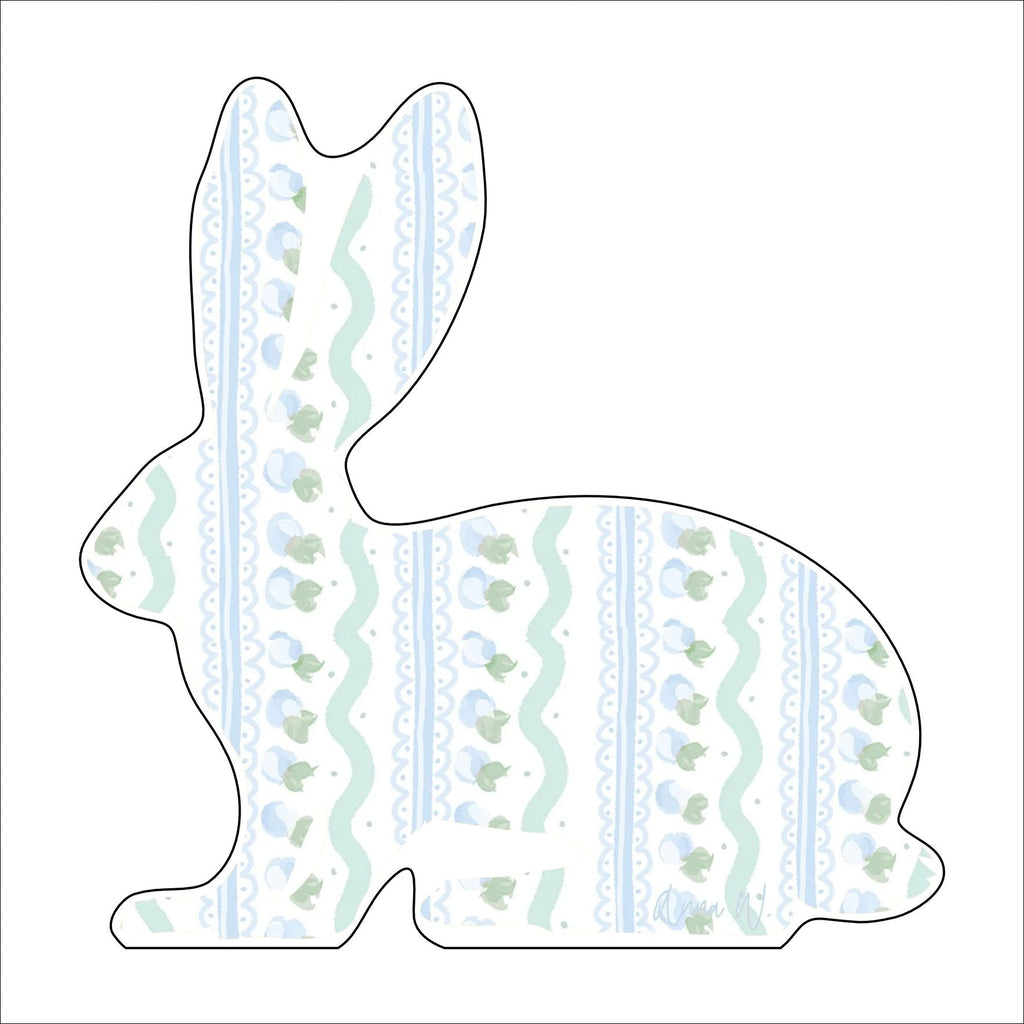 AWA-043 Bunny Blue White | 0.75in. Acrylic |