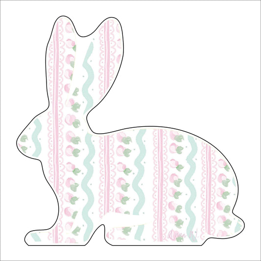 AWA-044 Bunny Pink White | 0.75in. Acrylic |