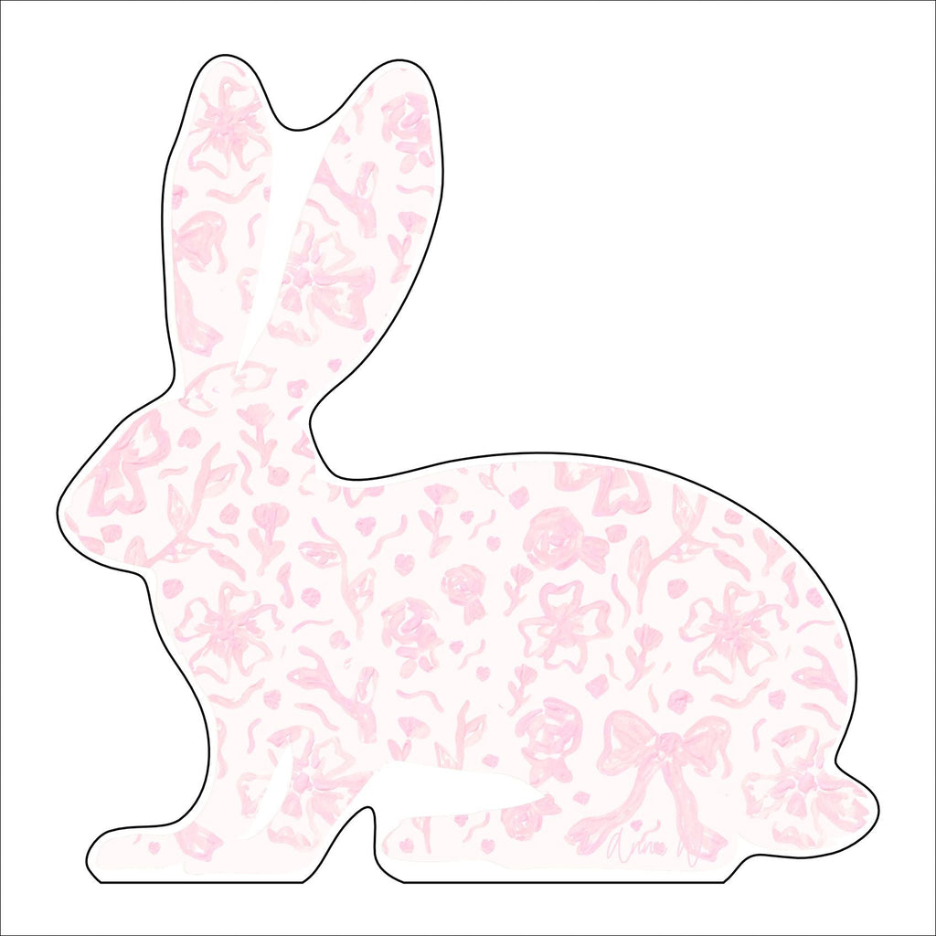 AWA-046 Pink Bow Bunny | 0.75in. Acrylic | Case Bundle of 25
