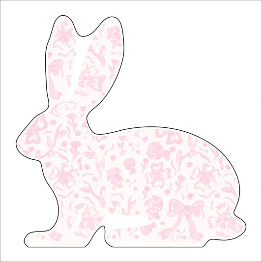 AWA-046 Pink Bow Bunny | 0.75in. Acrylic | Case Bundle of 25