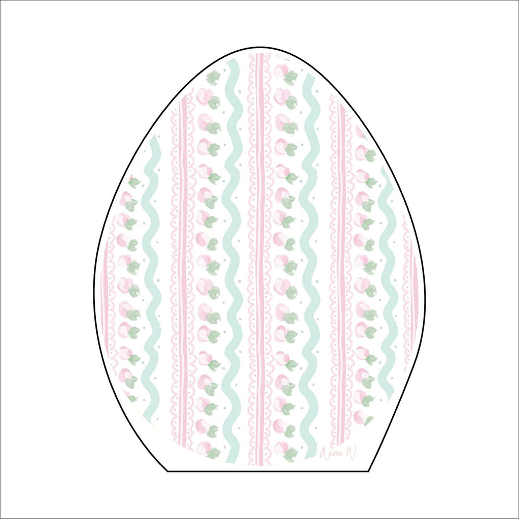 AWA-052 Egg Pink White Small | 0.75in. Acrylic |