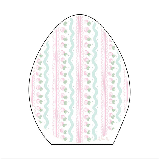 AWA-052 Egg Pink White Small | 0.75in. Acrylic |