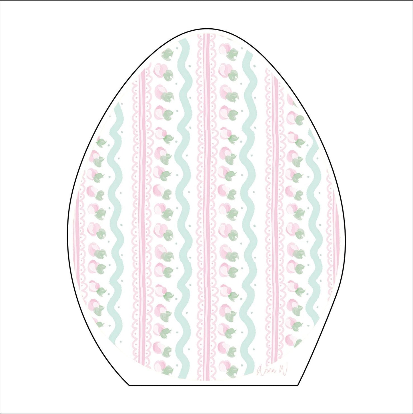 AWA-053 Egg Pink White Medium | 0.75in. Acrylic |