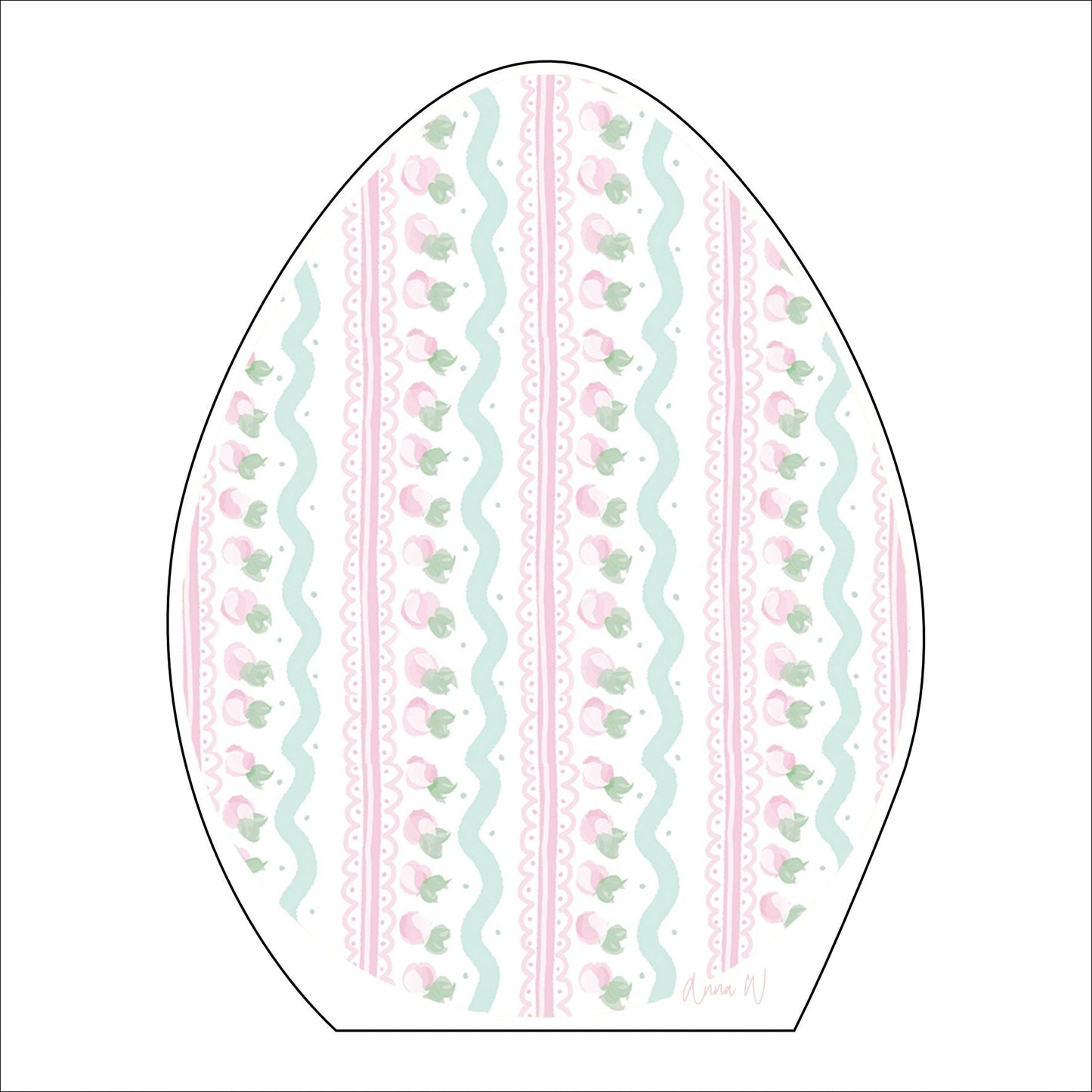 AWA-054 Egg Pink White Large | 0.75in. Acrylic |