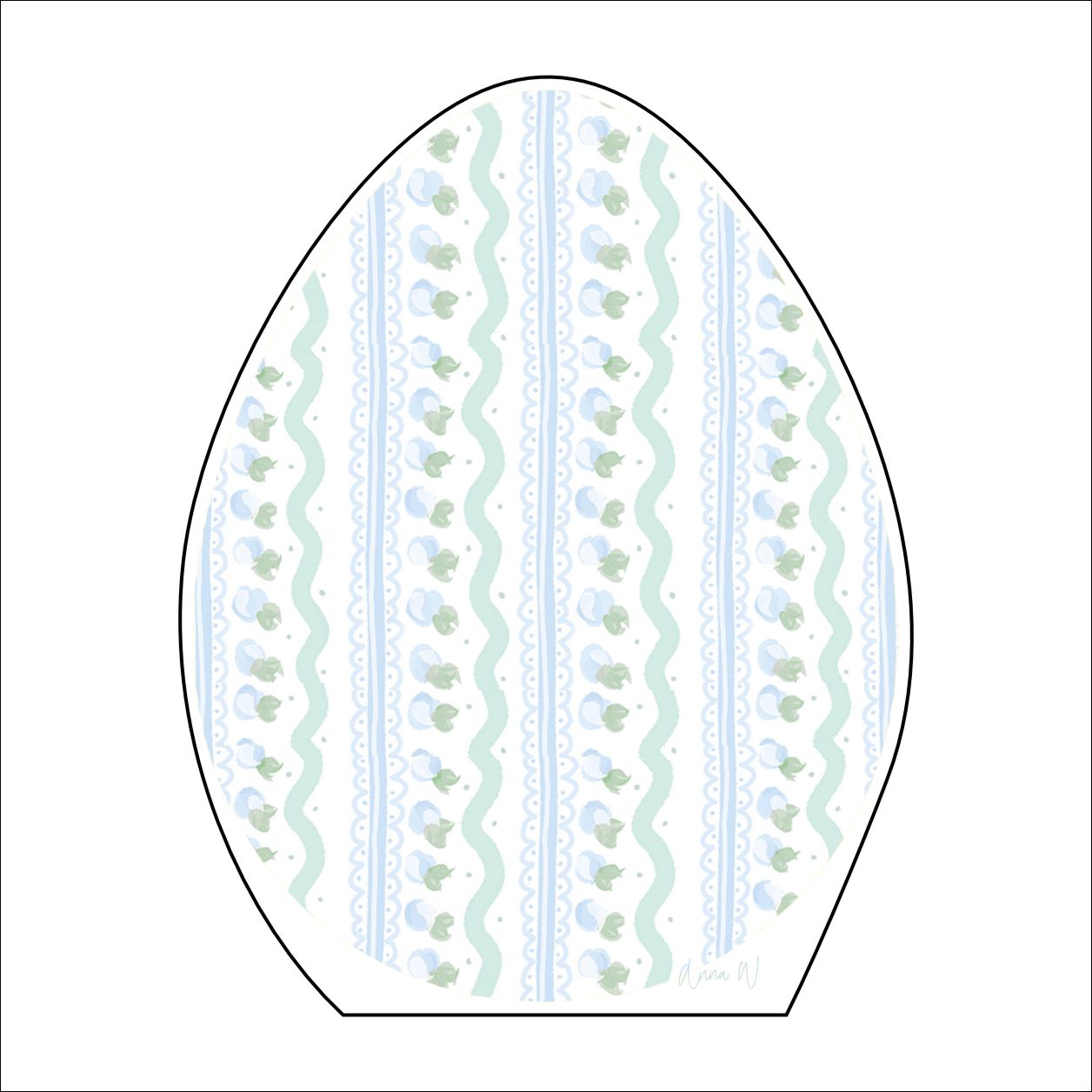 AWA-055 Egg Blue White Small | 0.75in. Acrylic | Case Bundle of 25