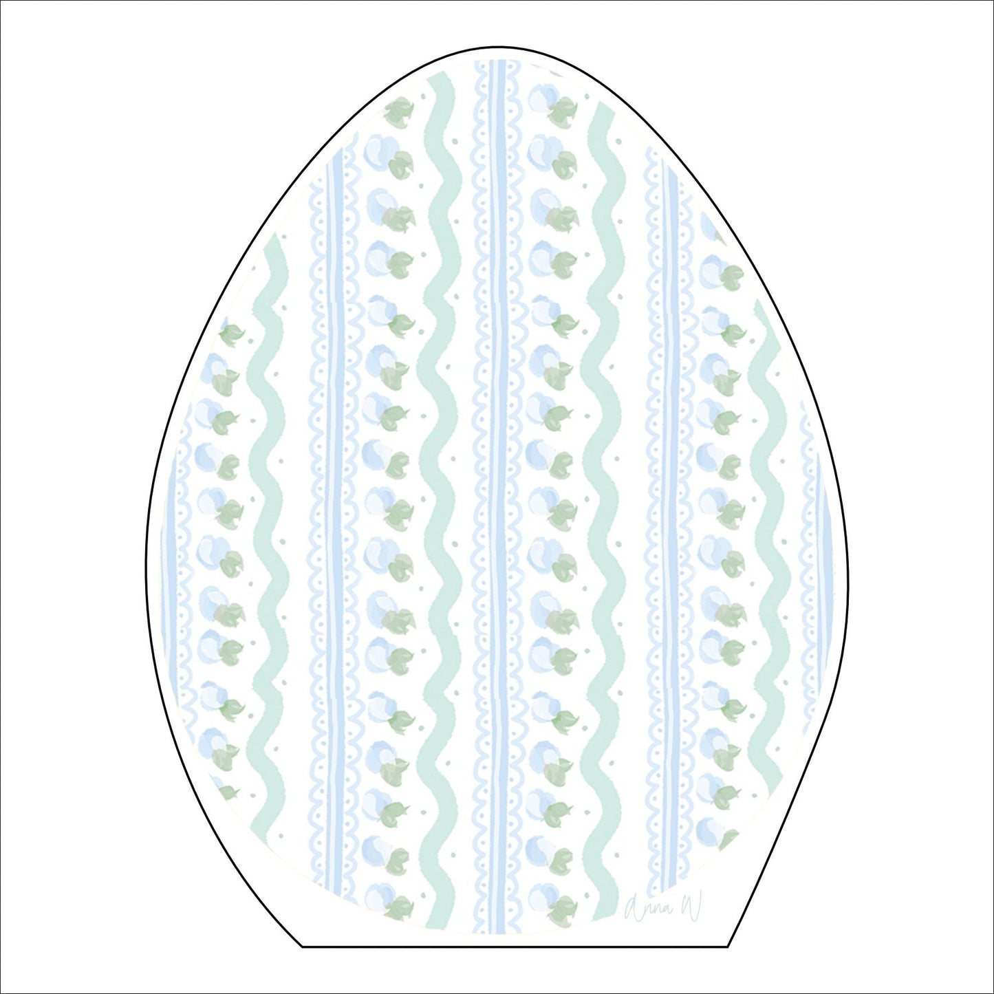 AWA-057 Egg Blue White Large | 0.75in. Acrylic |