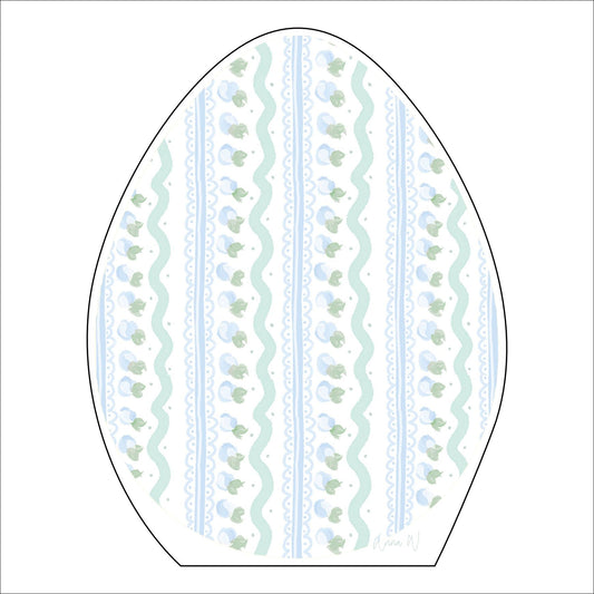 AWA-057 Egg Blue White Large | 0.75in. Acrylic |