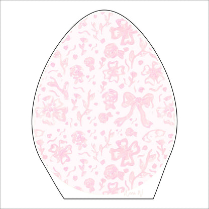AWA-059 Pink Bow Egg Small | 0.75in. Acrylic |