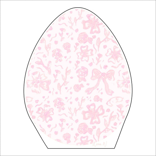 AWA-059 Pink Bow Egg Small | 0.75in. Acrylic | Case Bundle of 25