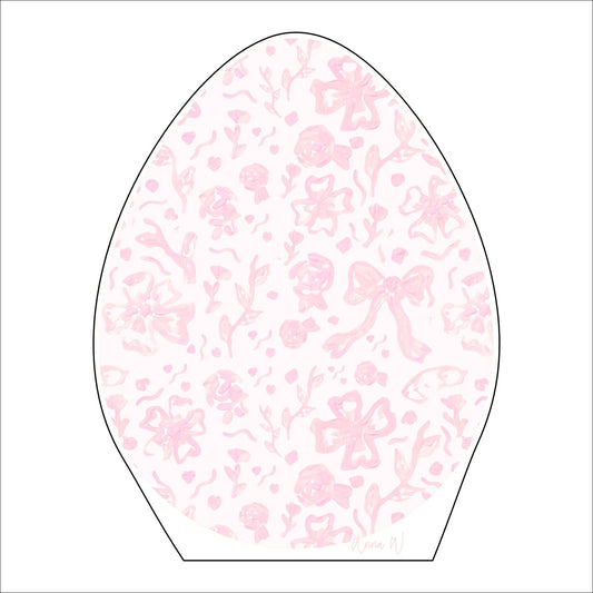AWA-061 Pink Bow Egg Large | 0.75in. Acrylic | Case Bundle of 25