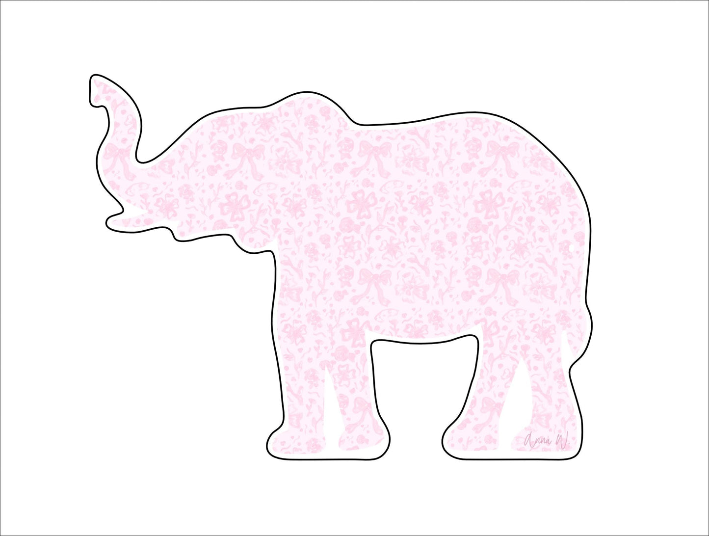 Pink Elephant | 0.75in. Acrylic Cutout |