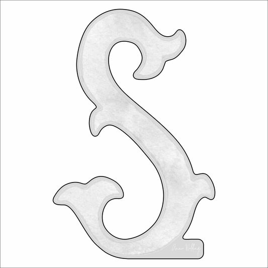 AWA-066 Letter S | 0.75in. Acrylic Contour |
