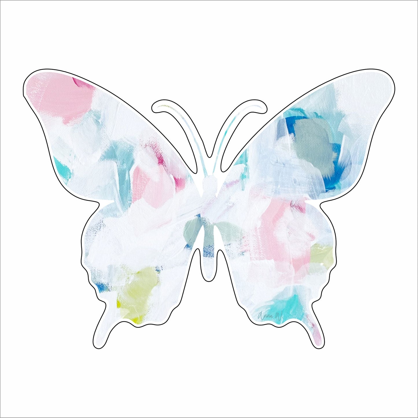 AWA-070 Abstract Butterfly | 0.75in. Acrylic Contour |
