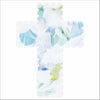 AWA-072 Green Abstract Cross | 0.75in. Acrylic Contour |