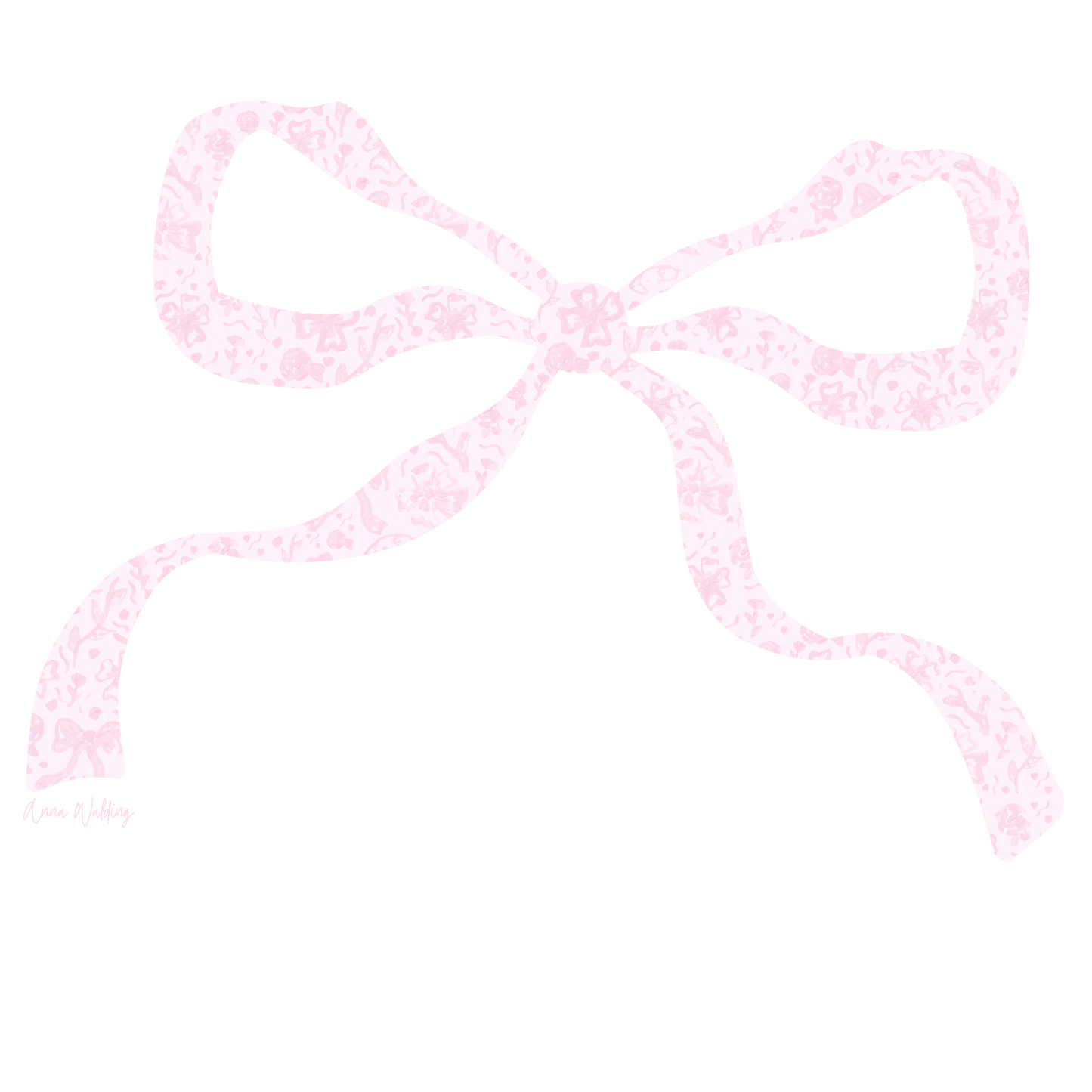 AWA-074 Pink Lace Bow | 0.75in. Acrylic Contour | Case Bundle of 25