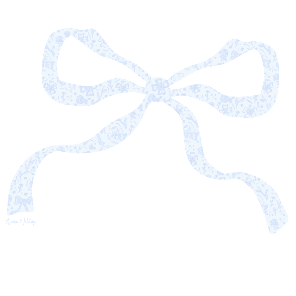 AWA-075 Blue Lace Bow | 0.75in. Acrylic Contour | Case Bundle of 25