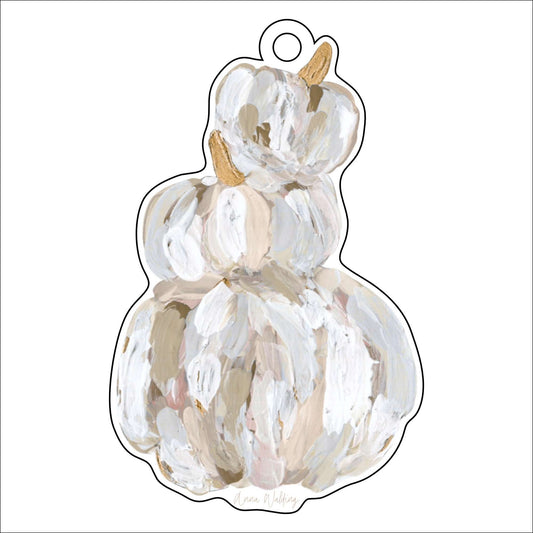 AWA-076 Neutral Pumpkin Ornament  | 0.25in. Acrylic Ornament | Case Bundle of 25