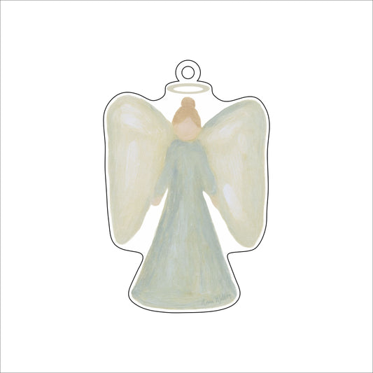 AWA-079 Angel C Ornament | 0.25Acrylic Ornament | Case of 25