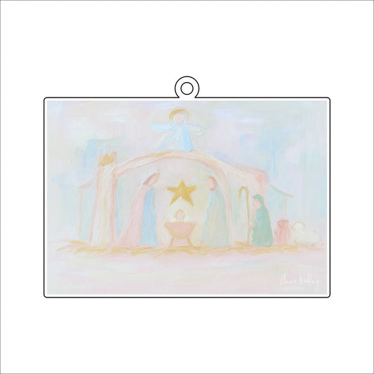 AWA-088 Pastel Nativity Ornament | 0.25Acrylic Ornament | Case of 25