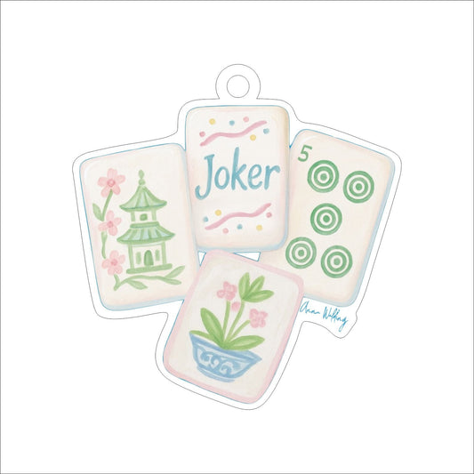 AWA-093 Pastel Mahjong Ornament | 0.25Acrylic Ornament |