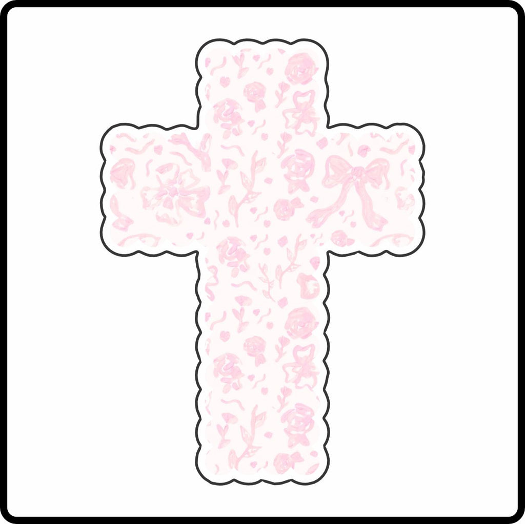 AWA-107 Pink Cross Charm | 0.125Acrylic Magnet | Case of 25