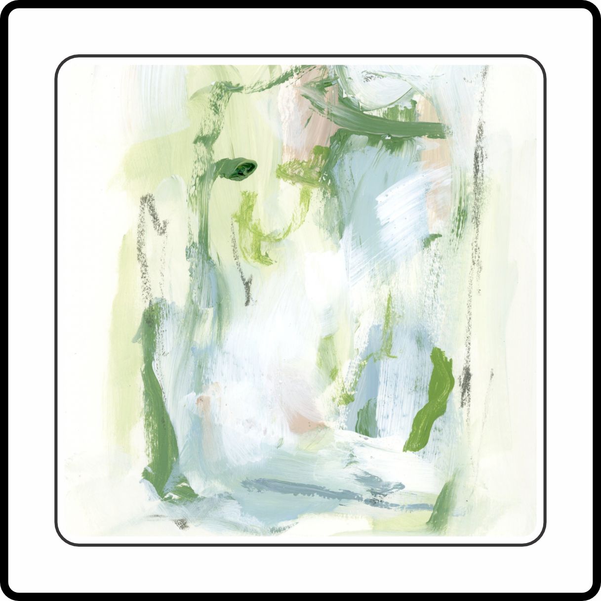 AWA-111 Blur Abstract Charm | 0.125Acrylic Magnet | Case of 25
