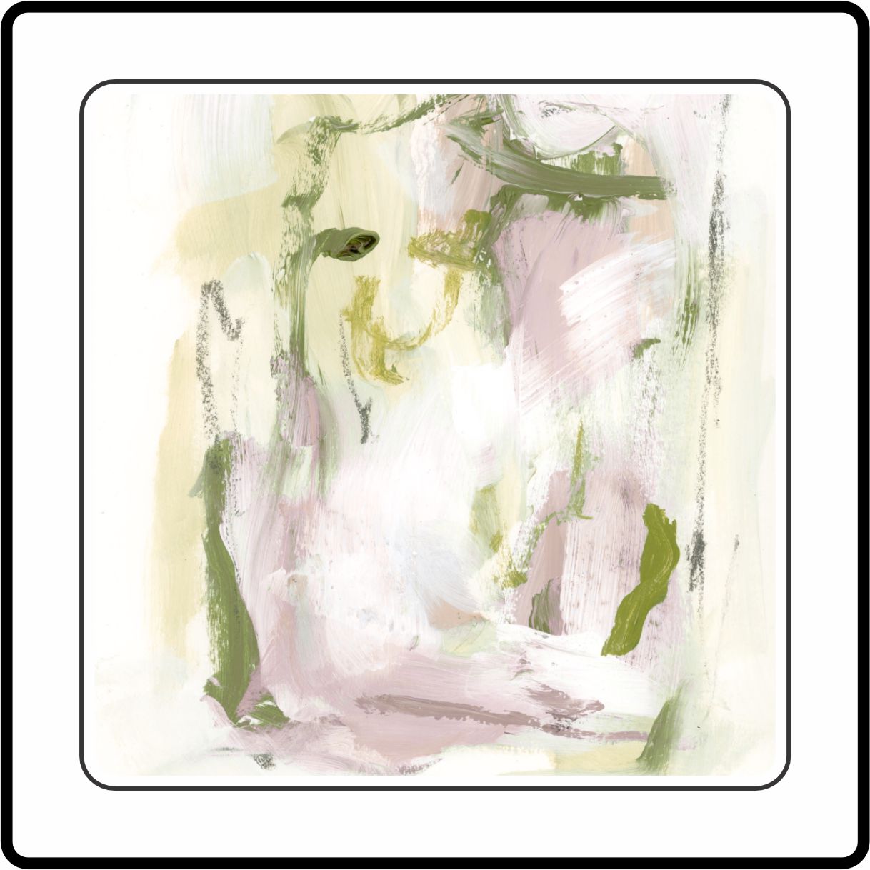 AWA-113 Abstract Pink Art Charm | 0.125Acrylic Magnet | Case of 25