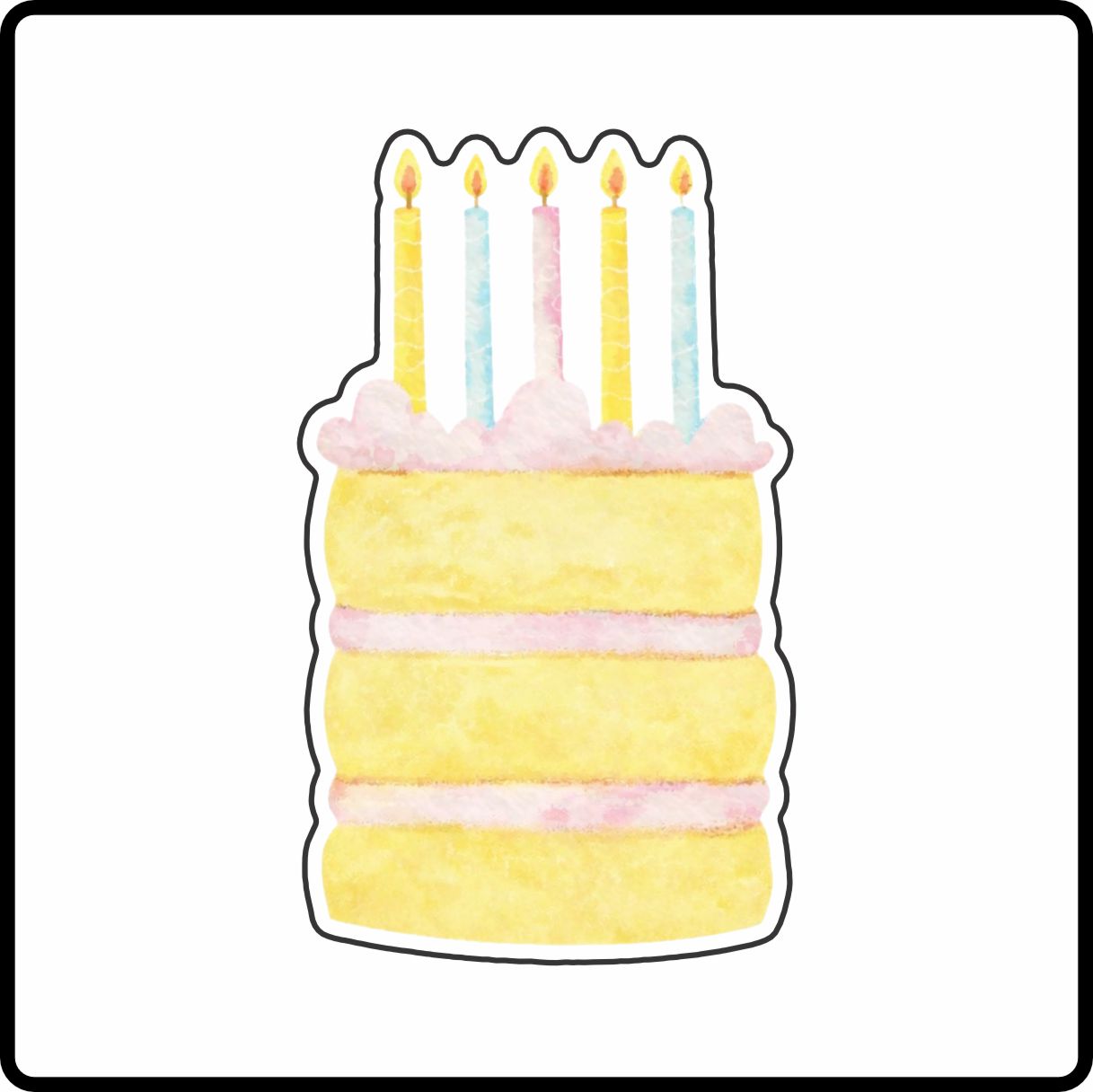AWA-116 Birthday Cake Charm | 0.125Acrylic Magnet | Case of 25