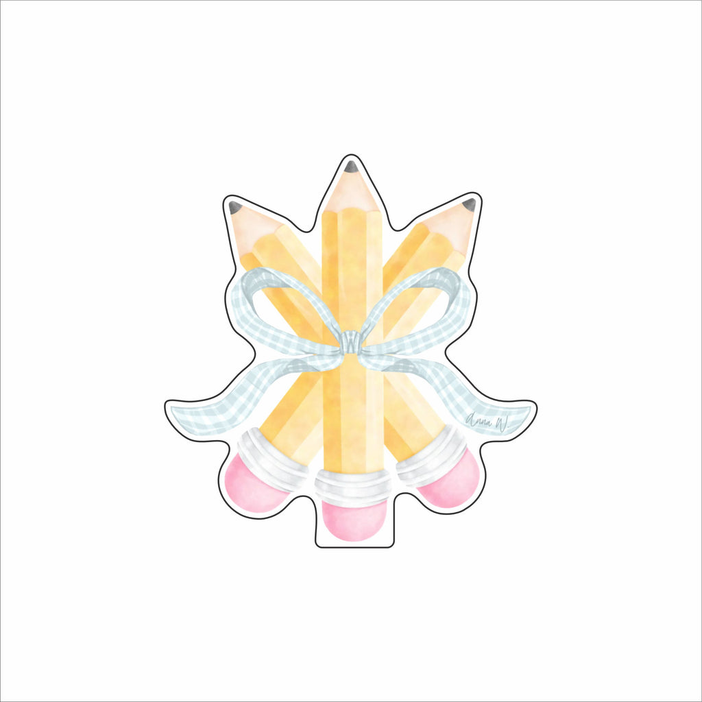AWA-120 Pencils Blue Bow | 0.75Acrylic Contour | Case of 25