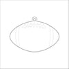 AWA-125 White Football Ornament | 0.25Acrylic Ornament