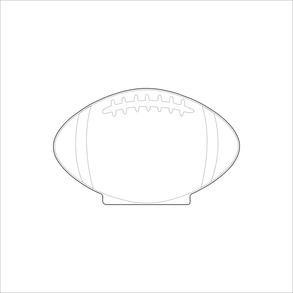 AWA-127 White Football Mini | 0.50Acrylic Mini Contour