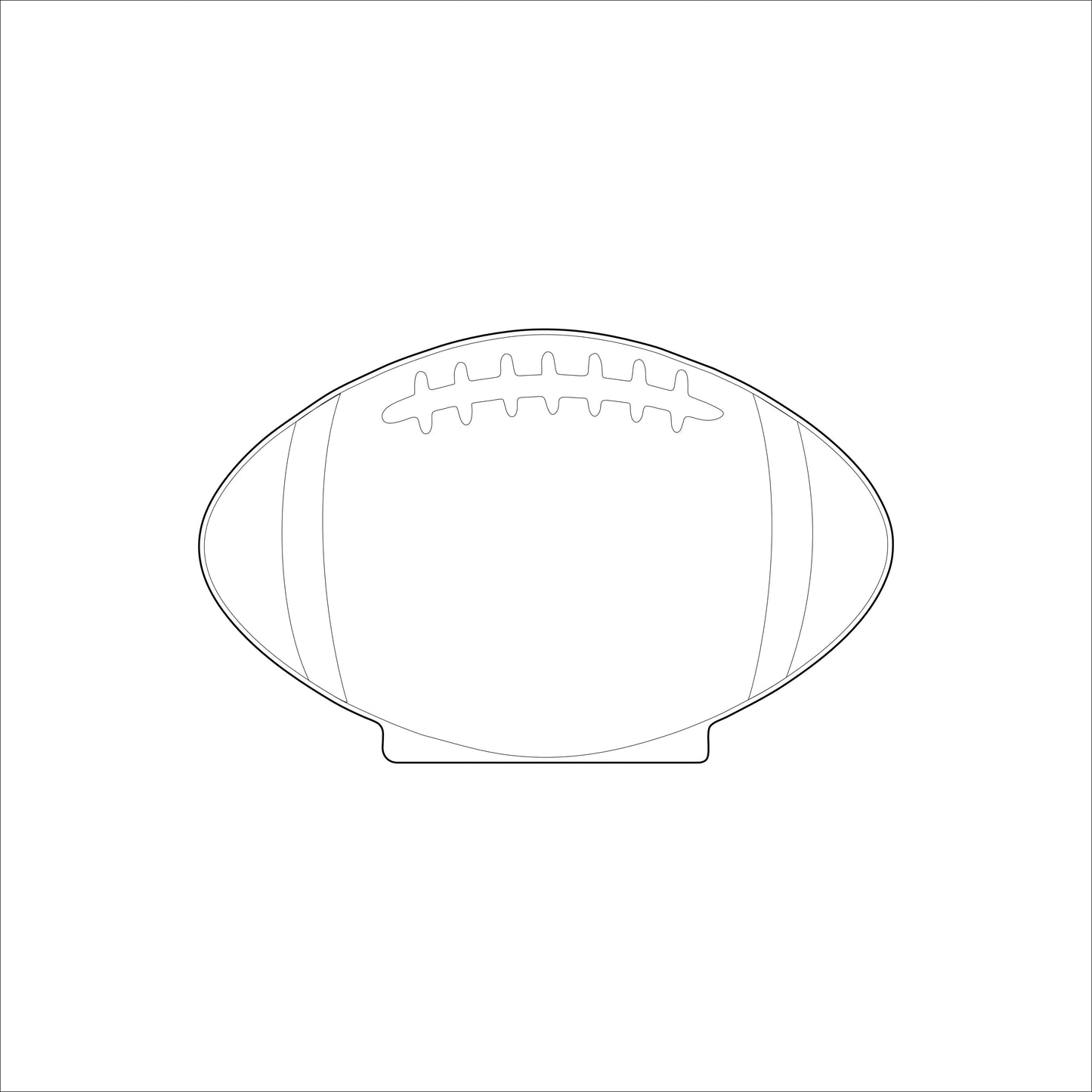 AWA-127 White Football Mini | 0.50Acrylic Mini Contour
