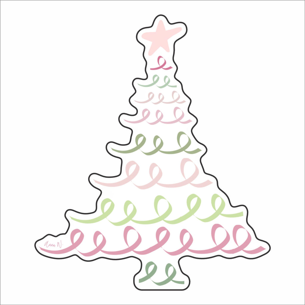 AWA-130 Ribbon Christmas Tree | 0.75Acrylic Contour